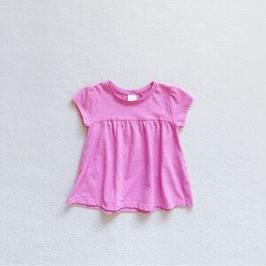 5/$18 Next Baby Toddler Girl Fuchsia Pink Ruffle Short Sleeve Cotton Tee 18-24M